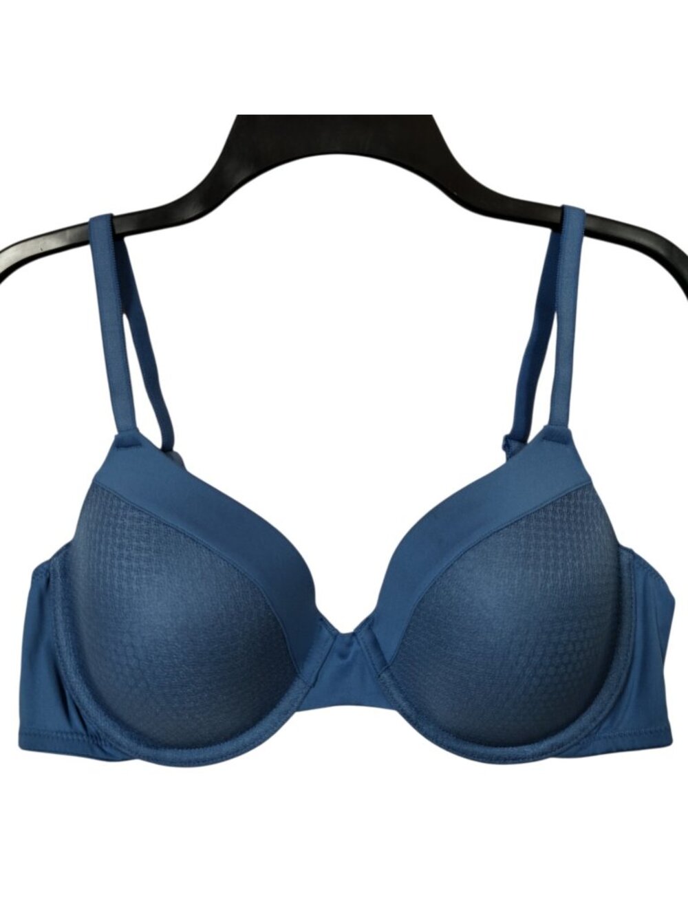 Ellen Tracy Bra 38B Blue Underwire Molded Lined Plunge T-Shirt Bra